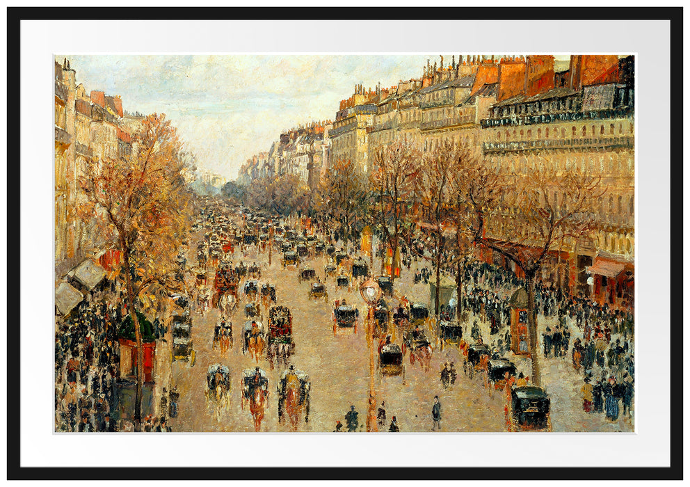 Camille Pissarro - Boulevard Montmartre Passepartout Rechteckig 100