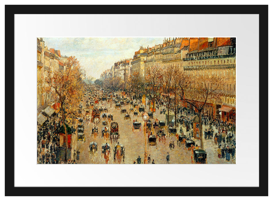 Camille Pissarro - Boulevard Montmartre Passepartout Rechteckig 40