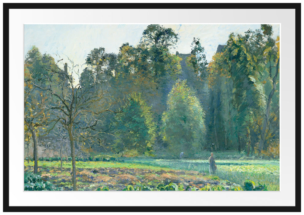 Camille Pissarro - Le champ de chou Pontoise Passepartout Rechteckig 100