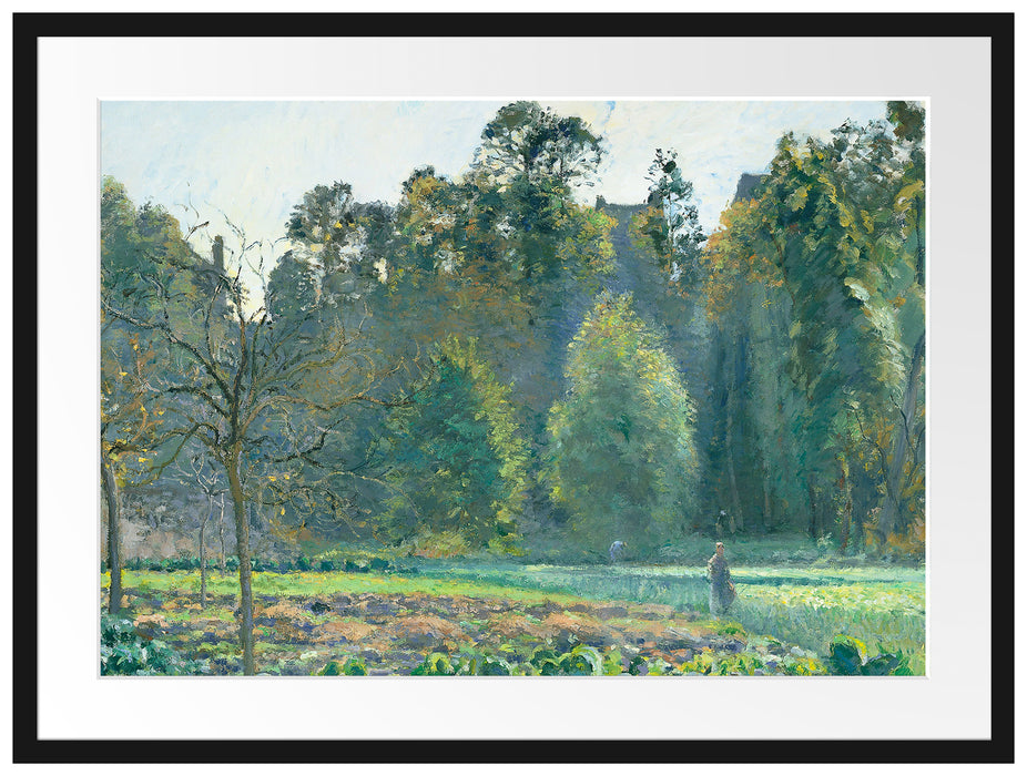 Camille Pissarro - Le champ de chou Pontoise Passepartout Rechteckig 80