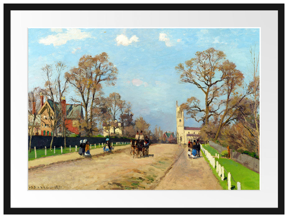 Camille Pissarro - The Avenue Sydenham  Passepartout Rechteckig 80