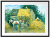 Camille Pissarro - The Hay Cart Montfoucault Passepartout Rechteckig 80