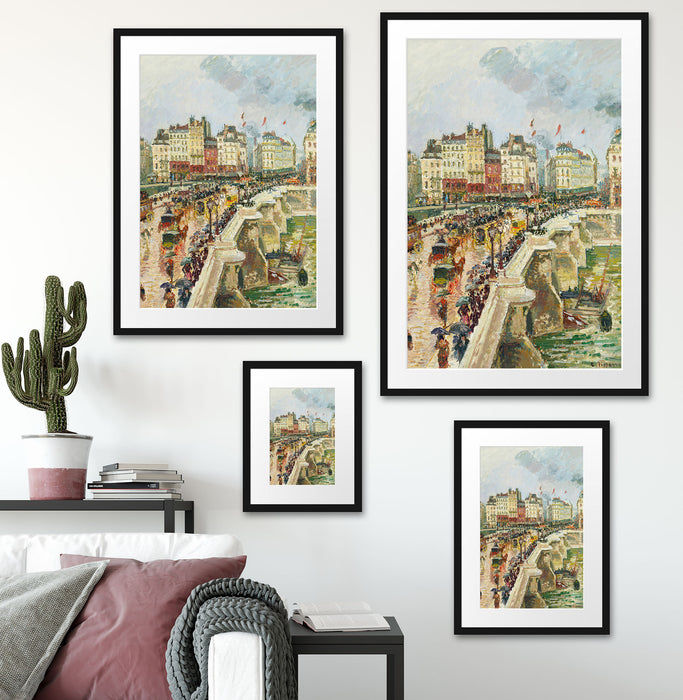 Camille Pissarro - Pont Neuf Passepartout Wohnzimmer Rechteckig