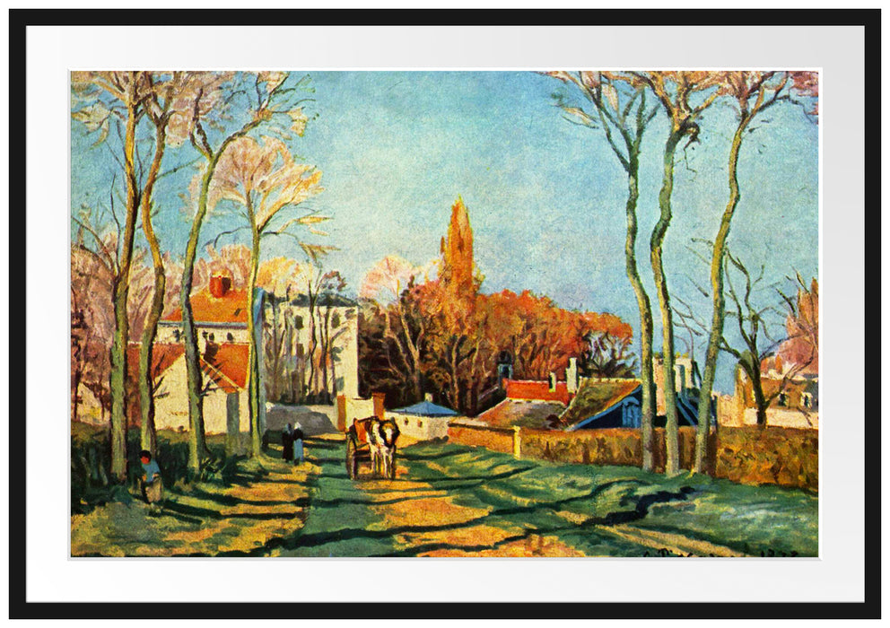 Camille Pissarro - Entrée du village de Voisin  Passepartout Rechteckig 100