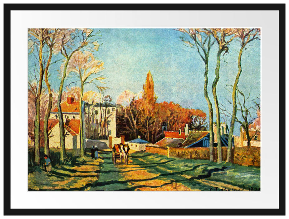 Camille Pissarro - Entrée du village de Voisin  Passepartout Rechteckig 80