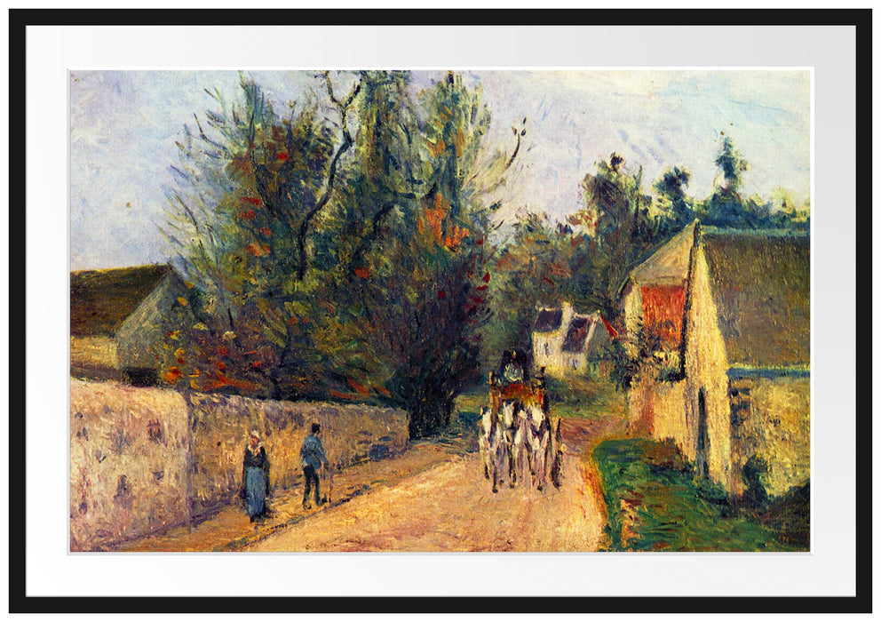 Camille Pissarro - La diligence route d'Ennery à l'Her Passepartout Rechteckig 100