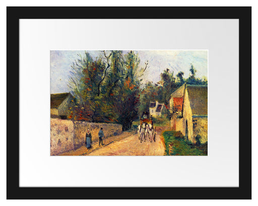 Camille Pissarro - La diligence route d'Ennery à l'Her Passepartout Rechteckig 30