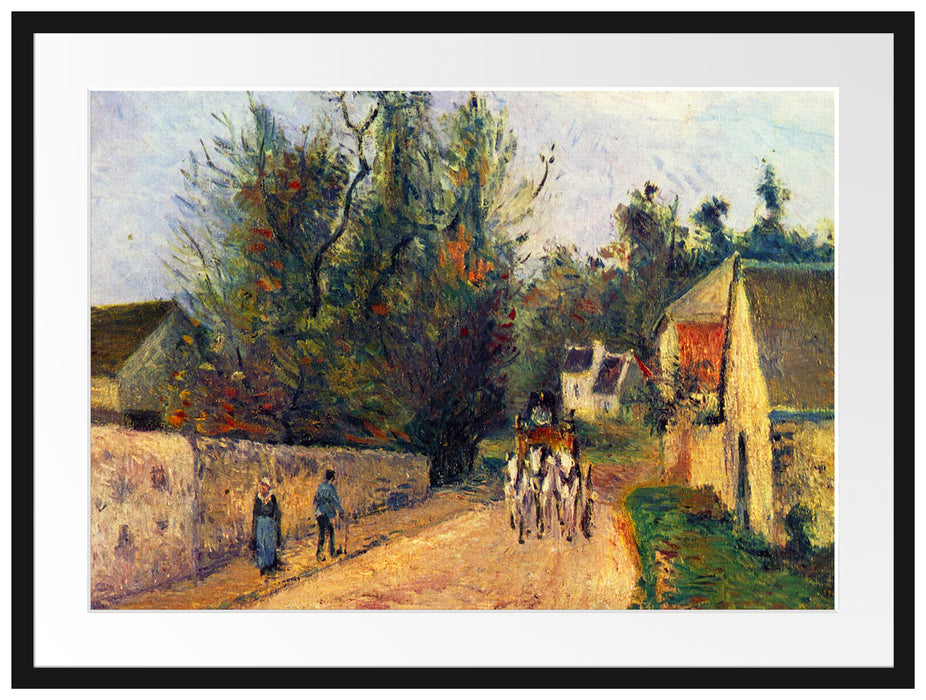Camille Pissarro - La diligence route d'Ennery à l'Her Passepartout Rechteckig 80