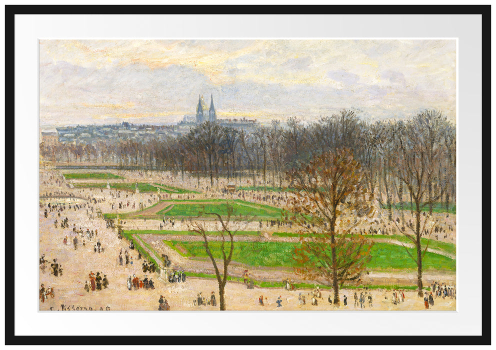 Camille Pissarro - The Garden of the Tuileries I Passepartout Rechteckig 100