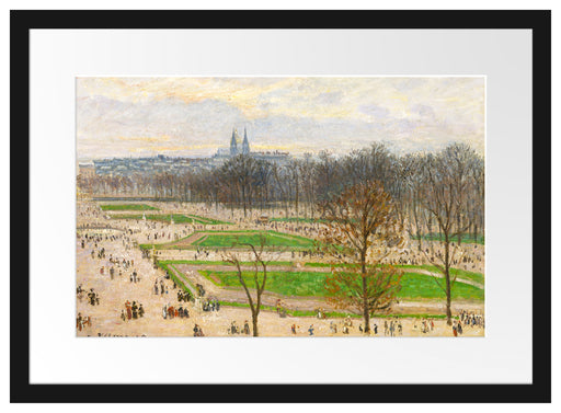 Camille Pissarro - The Garden of the Tuileries I Passepartout Rechteckig 40