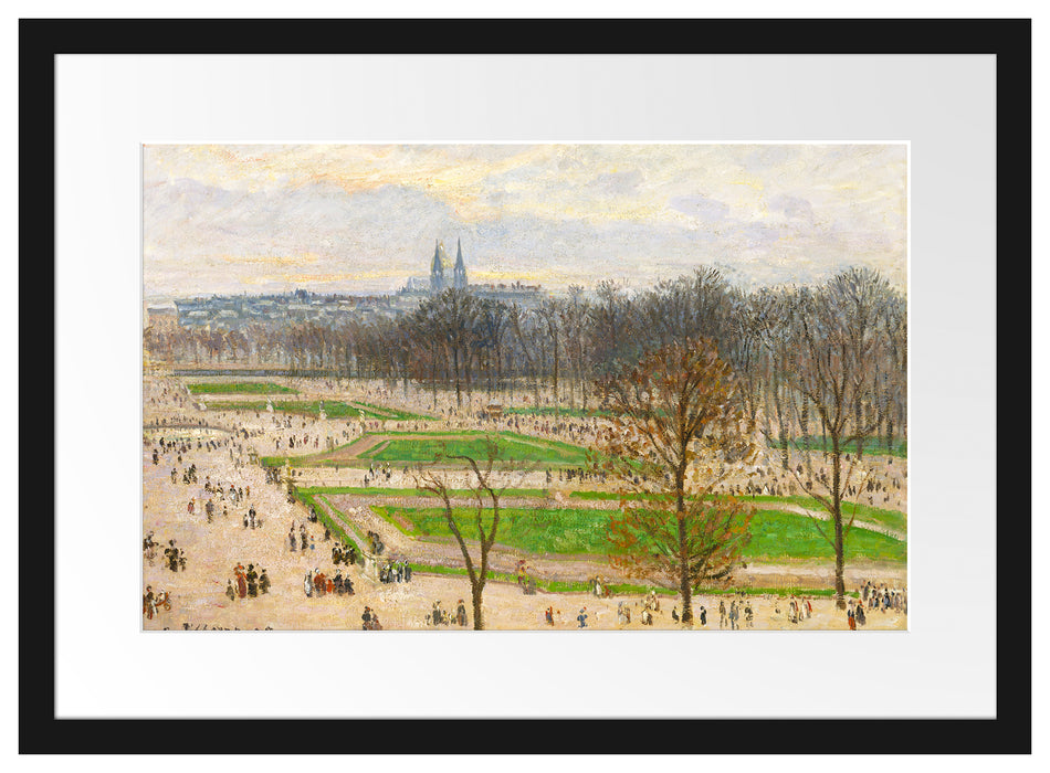 Camille Pissarro - The Garden of the Tuileries I Passepartout Rechteckig 40