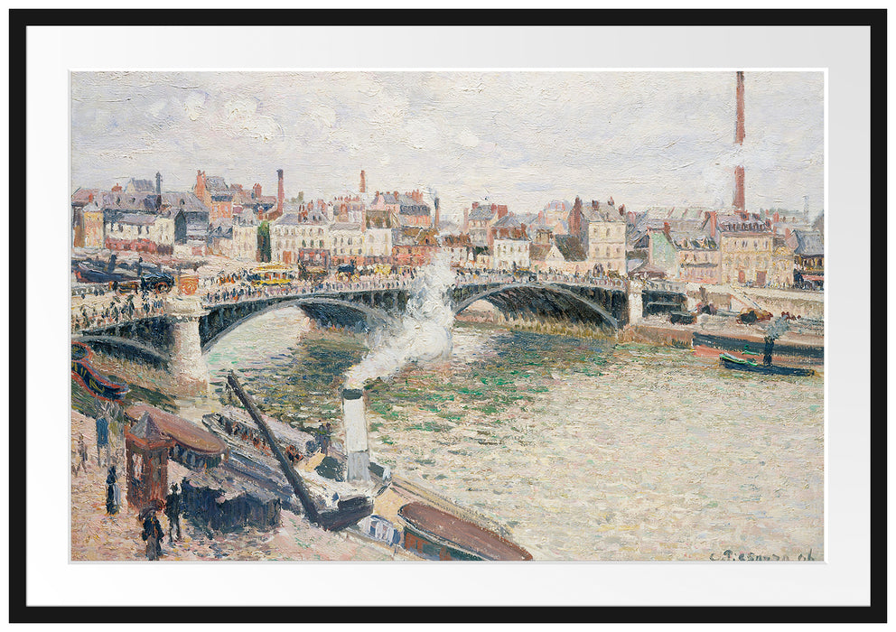Camille Pissarro - Morning An Overcast Day Rouen  Passepartout Rechteckig 100