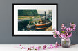 Camille Pissarro - Barges at Pontoise  Passepartout Dateil Rechteckig
