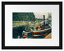 Camille Pissarro - Barges at Pontoise  Passepartout Rechteckig 30
