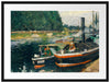 Camille Pissarro - Barges at Pontoise  Passepartout Rechteckig 80