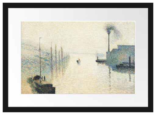 Camille Pissarro - L'Île Lacroix RouenThe Effect of Passepartout Rechteckig 40