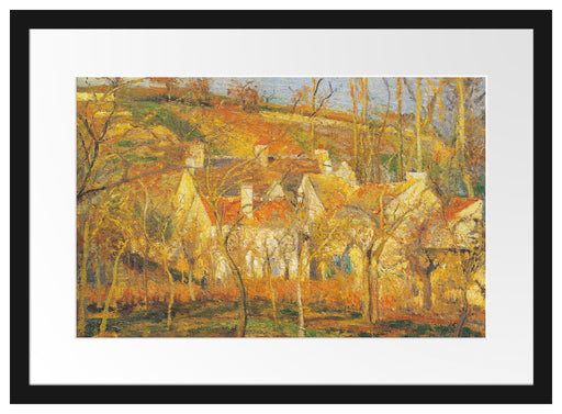 Camille Pissarro - Les toits rouges coin de village Passepartout Rechteckig 40