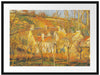 Camille Pissarro - Les toits rouges coin de village Passepartout Rechteckig 80
