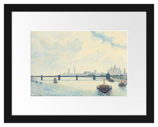 Camille Pissarro - Charing Cross Bridge London  Passepartout Rechteckig 30