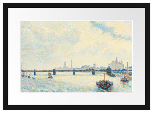 Camille Pissarro - Charing Cross Bridge London  Passepartout Rechteckig 40