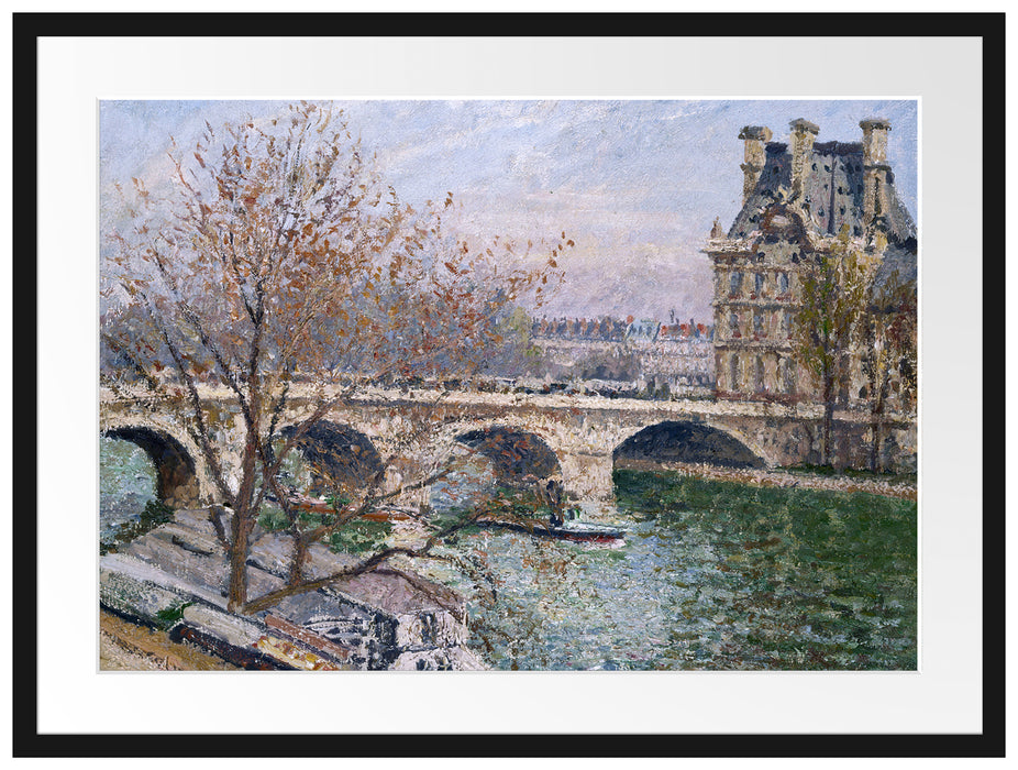 Camille Pissarro - Pont Royal and the Pavillon De Flore Passepartout Rechteckig 80