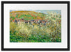 Claude Monet - Blühende Pflaumenbäume  Passepartout Rechteckig 40