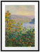 Claude Monet - Blumenbeete in Vetheuil  Passepartout Rechteckig 80
