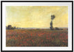 Claude Monet - Mohnfeld I Passepartout Rechteckig 100