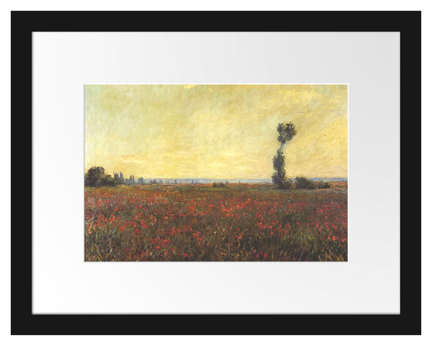 Claude Monet - Mohnfeld I Passepartout Rechteckig 30