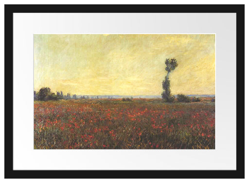 Claude Monet - Mohnfeld I Passepartout Rechteckig 40