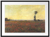 Claude Monet - Mohnfeld I Passepartout Rechteckig 80