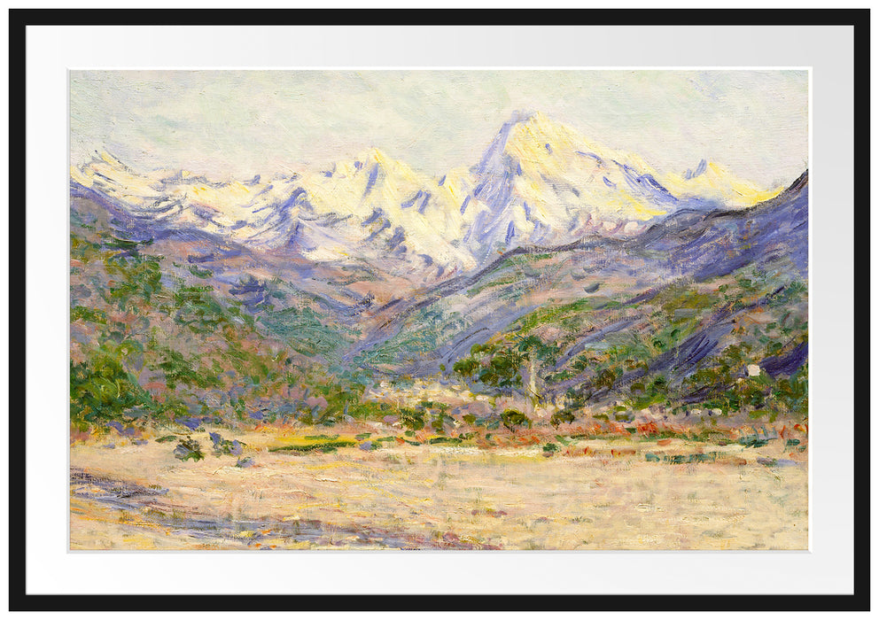 Claude Monet - Das Tal der Nervia  Passepartout Rechteckig 100