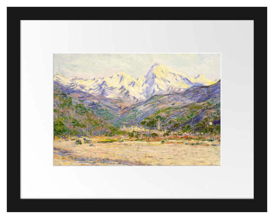 Claude Monet - Das Tal der Nervia  Passepartout Rechteckig 30