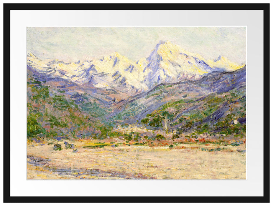 Claude Monet - Das Tal der Nervia  Passepartout Rechteckig 80