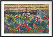 Claude Monet - Pfingstrosen-Garten  Passepartout Rechteckig 100