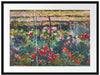 Claude Monet - Pfingstrosen-Garten  Passepartout Rechteckig 80