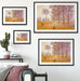 Claude Monet - Pappeln im Sonnenlicht  Passepartout Wohnzimmer Rechteckig