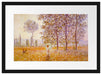 Claude Monet - Pappeln im Sonnenlicht  Passepartout Rechteckig 40