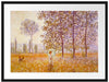 Claude Monet - Pappeln im Sonnenlicht  Passepartout Rechteckig 80