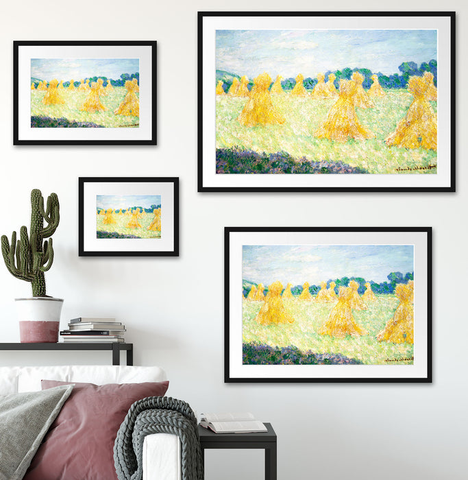 Claude Monet - Die jungen Damen von Giverny Passepartout Wohnzimmer Rechteckig