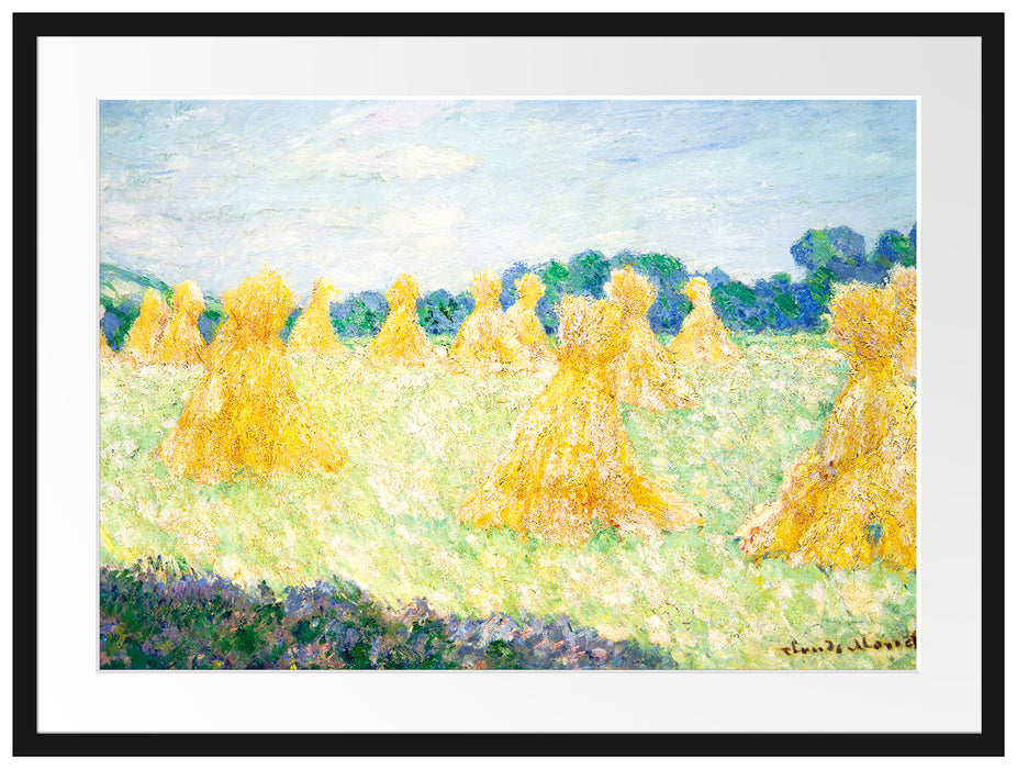 Claude Monet - Die jungen Damen von Giverny Passepartout Rechteckig 80