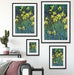 Claude Monet - Gelbe Schwertlilien  Passepartout Wohnzimmer Rechteckig