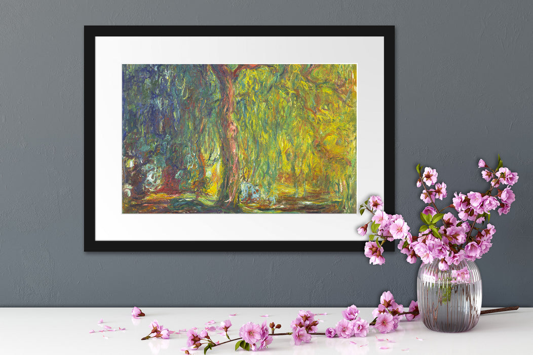 Claude Monet - Trauerweide  Passepartout Dateil Rechteckig