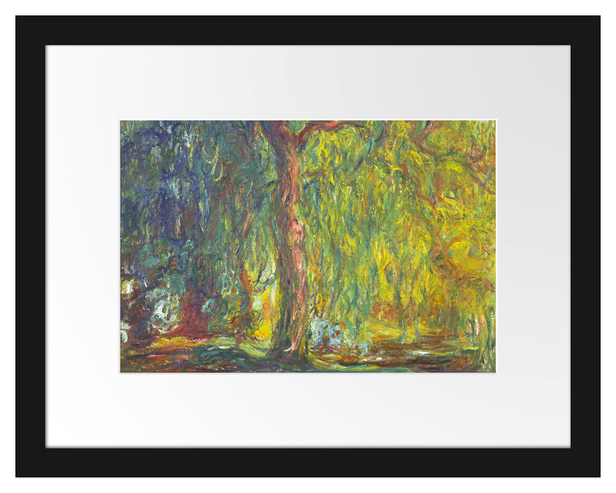 Claude Monet - Trauerweide  Passepartout Rechteckig 30