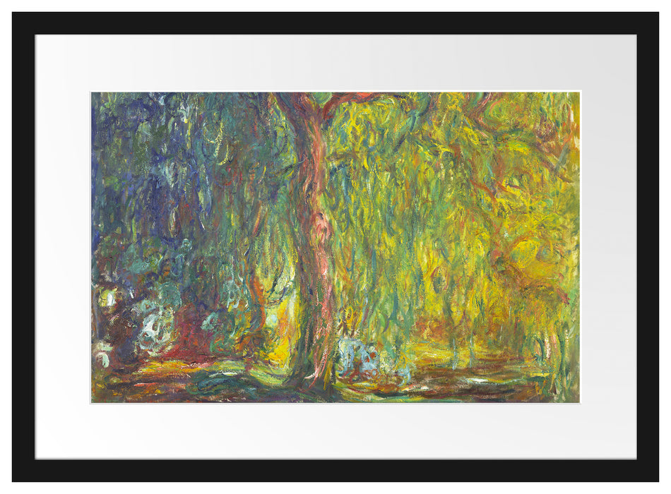 Claude Monet - Trauerweide  Passepartout Rechteckig 40