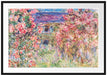 Claude Monet - Das Haus in den Rosen  Passepartout Rechteckig 100