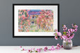 Claude Monet - Das Haus in den Rosen  Passepartout Dateil Rechteckig