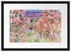 Claude Monet - Das Haus in den Rosen  Passepartout Rechteckig 40
