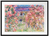Claude Monet - Das Haus in den Rosen  Passepartout Rechteckig 80