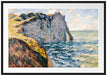 Claude Monet - Die Klippe von Aval Étrétat  Passepartout Rechteckig 100